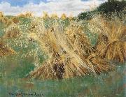 William Stott of Oldham Wheat Sheaves oil on canvas